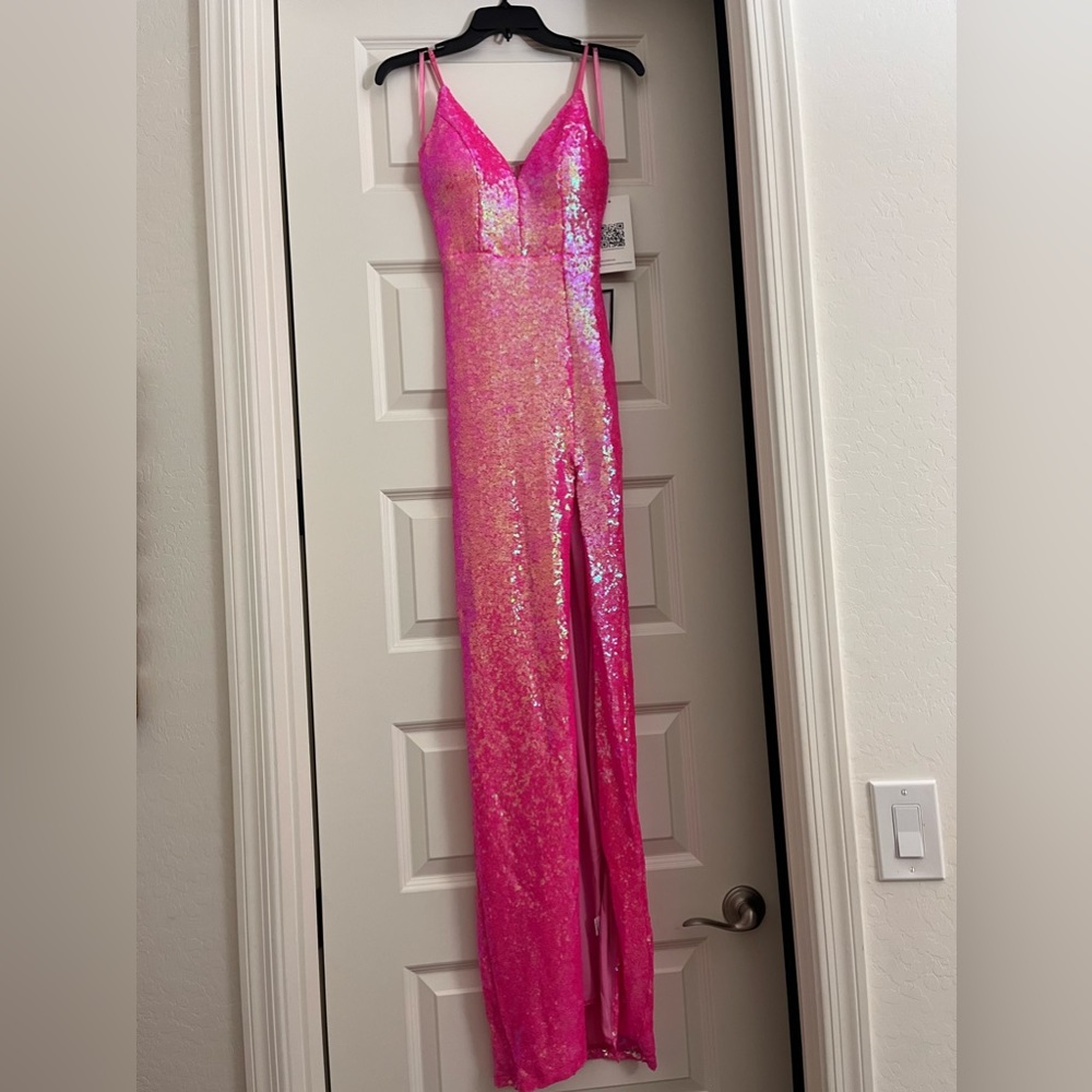 Hot pink dress
